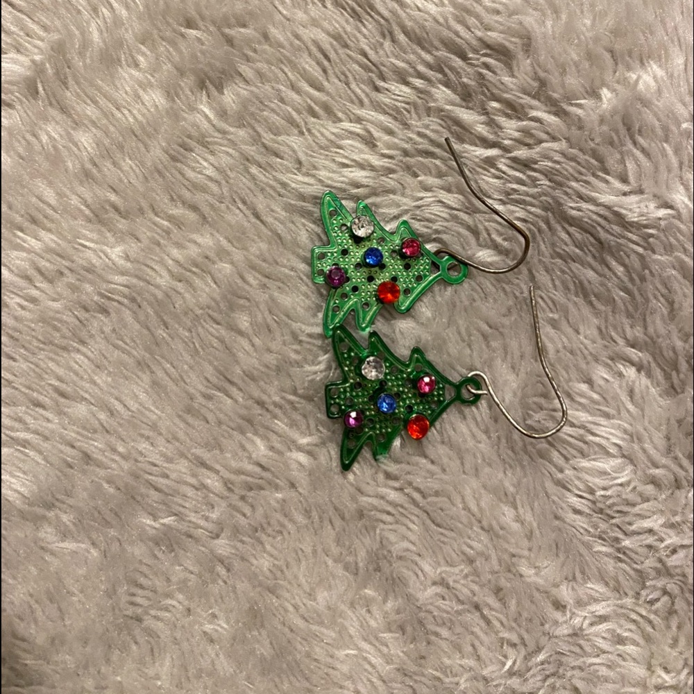 christmas tree earrings